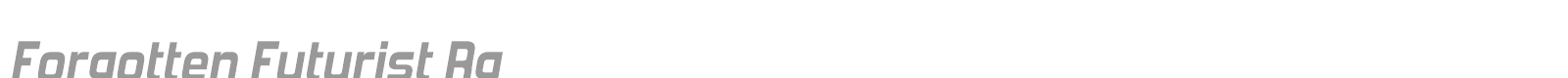 Forgotten Futurist font preview